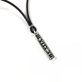 TIFFANY&Co. Necklace Atlas bar Silver925/rubber Silver unisex Second hand