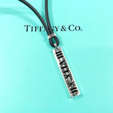 TIFFANY&Co. Necklace Atlas bar Silver925/rubber Silver unisex Second hand