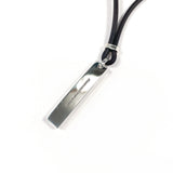 TIFFANY&Co. Necklace Atlas bar Silver925/rubber Silver unisex Second hand