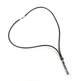 TIFFANY&Co. Necklace Atlas bar Silver925/rubber Silver unisex Second hand