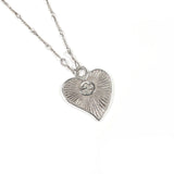 GUCCI Necklace heart Interlocking G Silver925 Silver Women Second hand