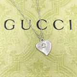 GUCCI Necklace heart Interlocking G Silver925 Silver Women Second hand