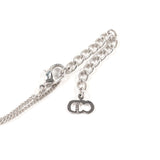 Christian Dior Necklace Logo heart vintage metal accessory Women