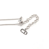 Christian Dior Necklace Logo heart vintage metal accessory Women