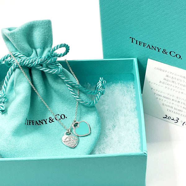 TIFFANY&Co. Necklace 69683983 Heart Pendant Mini Return to Silver925/diamond Silver Silver Women Second hand