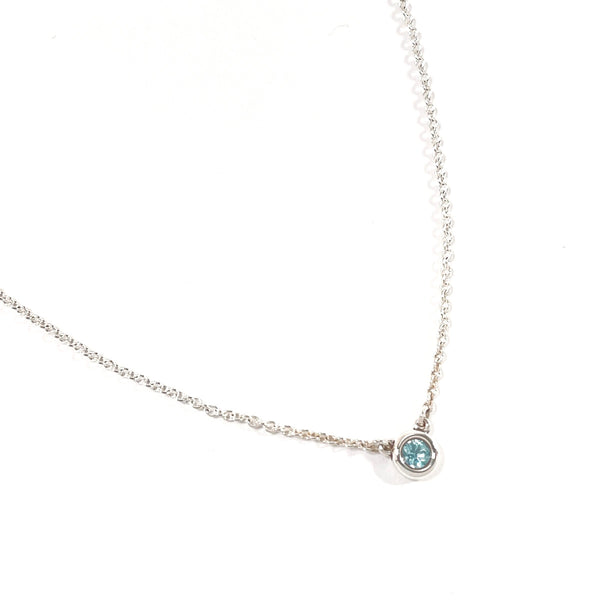 TIFFANY&Co. Necklace 60017894 Color by the yard Elsa Peretti Silver925/Aquamarine Silver Silver Women Second hand