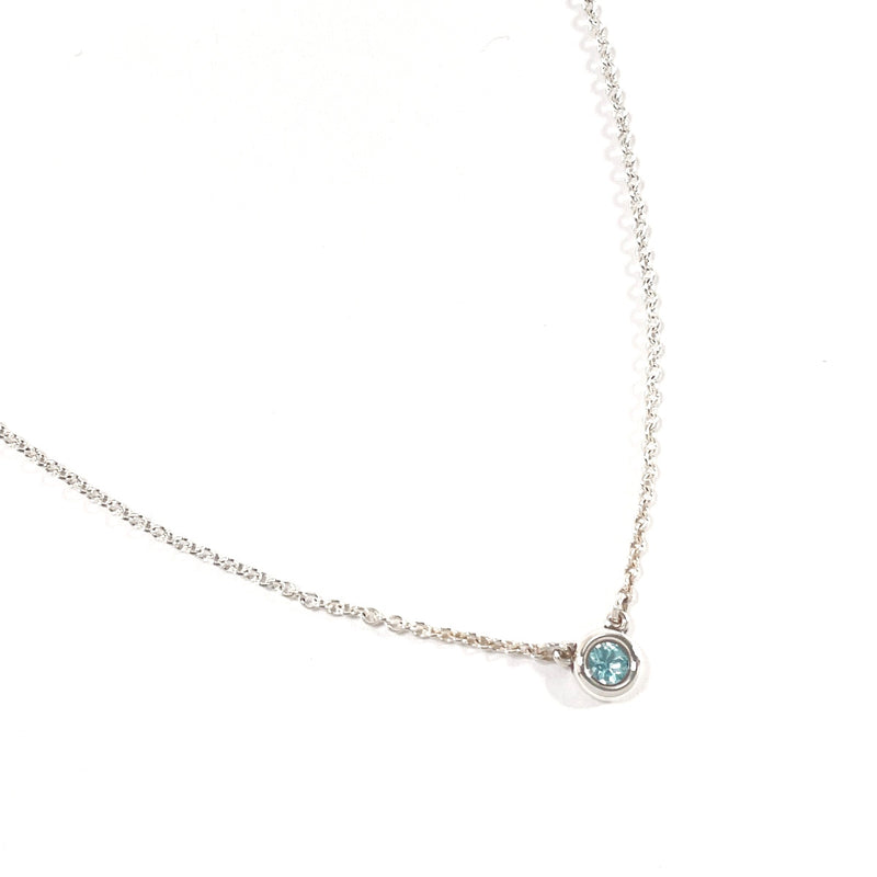 TIFFANY&Co. Necklace 60017894 Color by the yard Elsa Peretti Silver925/Aquamarine Silver Silver Women Second hand
