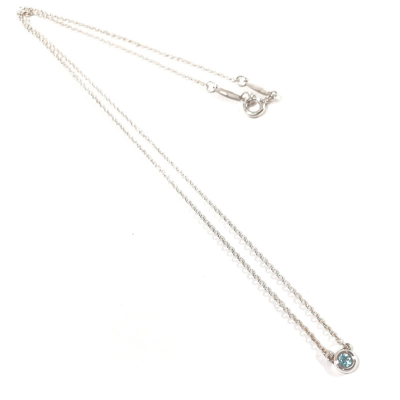 TIFFANY&Co. Necklace 60017894 Color by the yard Elsa Peretti Silver925/Aquamarine Silver Silver Women Second hand