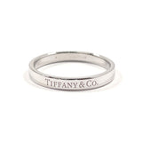 TIFFANY&Co. Ring Flat band ring Pt950Platinum #US 9 1/2 Silver mens Second hand