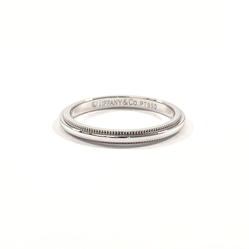 TIFFANY&Co. Ring Milgrain Bundling gathered together Pt950Platinum #US 4 3/4 Silver Women Second hand