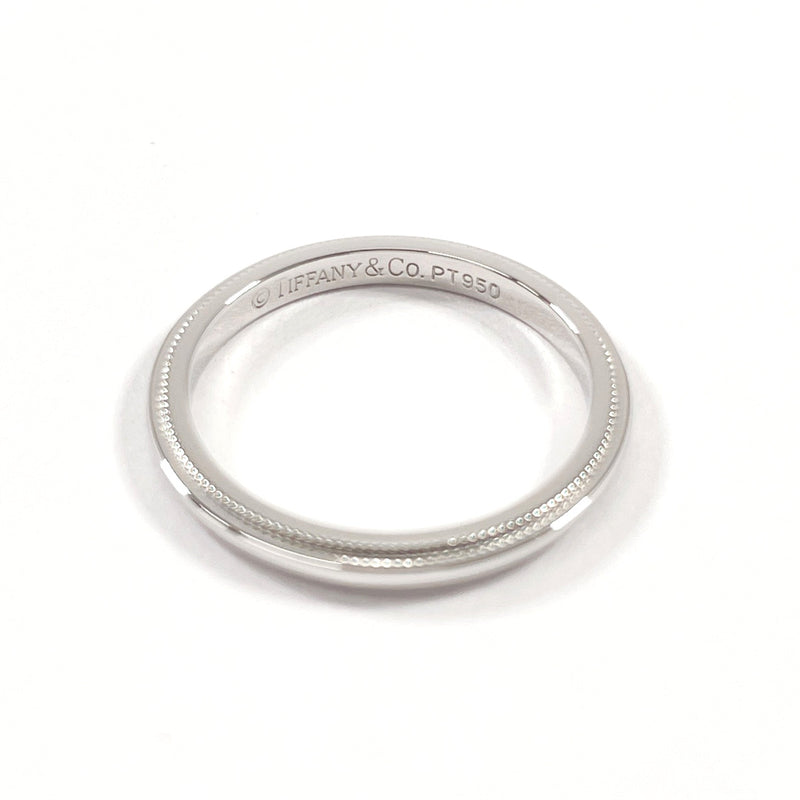TIFFANY&Co. Ring Milgrain Bundling gathered together Pt950Platinum #US 4 3/4 Silver Women Second hand