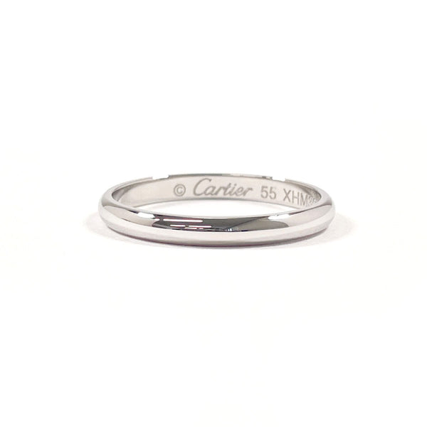 CARTIER Ring 1895 Wedding Ring Pt950Platinum #US 6 3/4 Silver XHM394 unisex Second hand