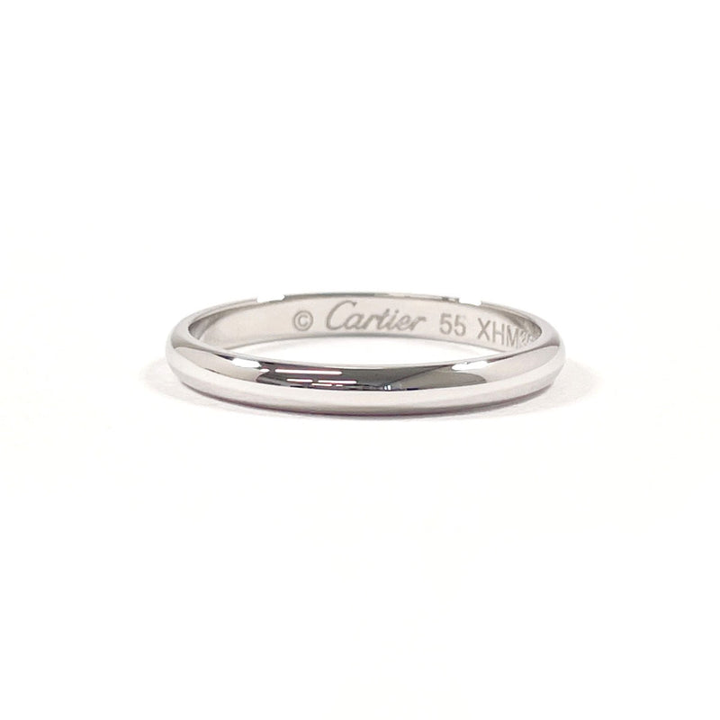 CARTIER Ring 1895 Wedding Ring Pt950Platinum #US 6 3/4 Silver XHM394 unisex Second hand