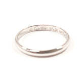 CARTIER Ring 1895 Wedding Ring Pt950Platinum #US 6 3/4 Silver XHM394 unisex Second hand