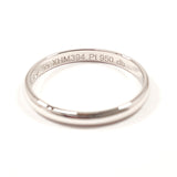 CARTIER Ring 1895 Wedding Ring Pt950Platinum #US 6 3/4 Silver XHM394 unisex Second hand