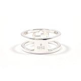 GUCCI Ring Interlocking G Wide ring Silver925 #US 8 1/2 Silver mens Second hand