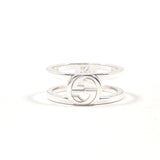 GUCCI Ring Interlocking G Wide ring Silver925 #US 8 1/2 Silver mens Second hand