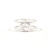 GUCCI Ring Interlocking G Wide ring Silver925 #US 8 1/2 Silver mens Second hand