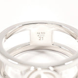 GUCCI Ring Interlocking G Wide ring Silver925 #US 8 1/2 Silver mens Second hand