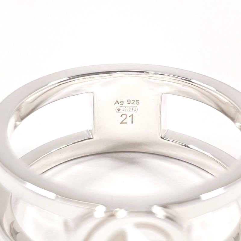 GUCCI Ring Interlocking G Wide ring Silver925 #US 8 1/2 Silver mens Second hand
