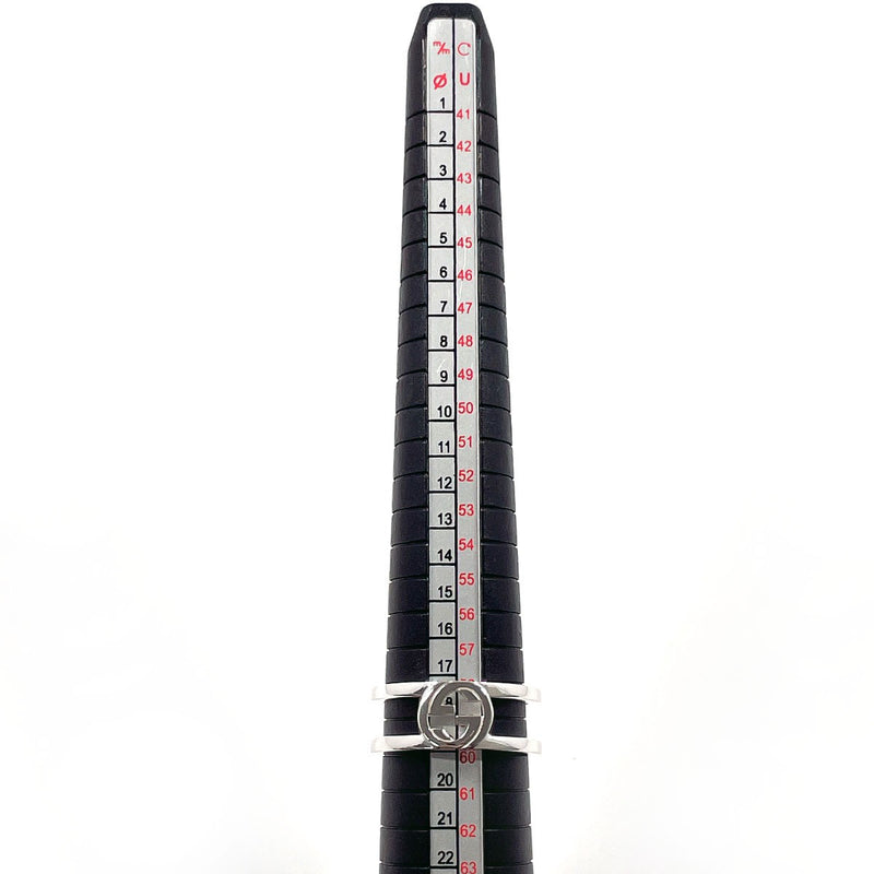 GUCCI Ring Interlocking G Wide ring Silver925 #US 8 1/2 Silver mens Second hand