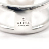 GUCCI Ring Interlocking G Wide ring Silver925 #US 6 3/4 Silver unisex Second hand