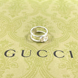 GUCCI Ring Interlocking G Wide ring Silver925 #US 7 Silver mens Second hand