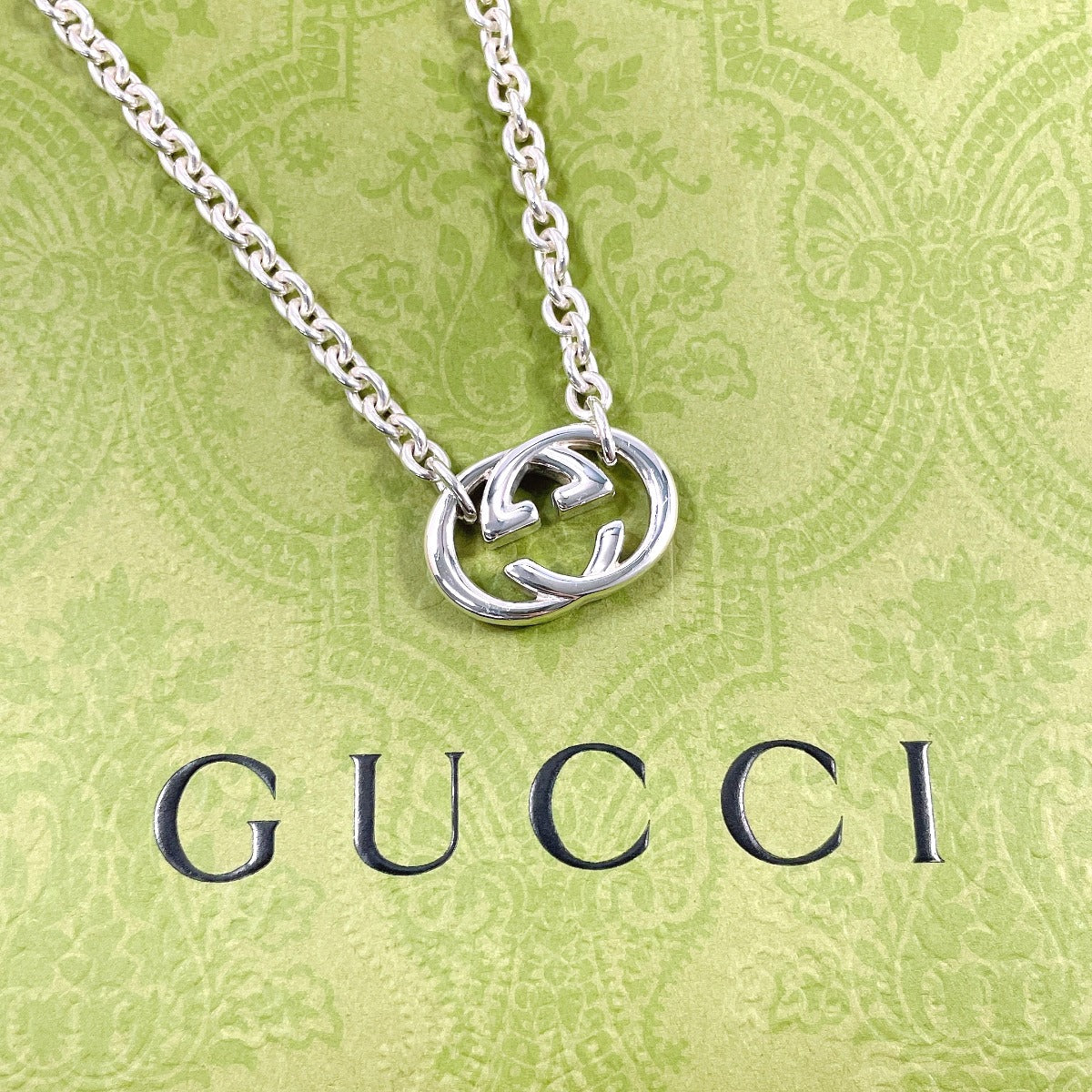 GUCCI Necklace Interlocking G Silver925 Silver unisex Second hand