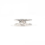 GUCCI Ring Interlocking G slim open band Silver925 #US 5 1/4 Silver Women Second hand