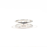 GUCCI Ring Interlocking G slim open band Silver925 #US 5 1/4 Silver Women Second hand