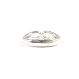 TIFFANY&Co. Ring Double Open Teardrop Elsa Peretti Silver925 #US 5 3/4 Silver Women Second hand