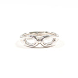 TIFFANY & CO. Ring Double Open Teardrop Elsa Peretti Sterling Silver 925 US Size 5 Silver Women