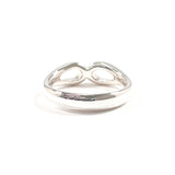 TIFFANY & CO. Ring Double Open Teardrop Elsa Peretti Sterling Silver 925 US Size 5 Silver Women