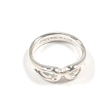 TIFFANY & CO. Ring Double Open Teardrop Elsa Peretti Sterling Silver 925 US Size 5 Silver Women