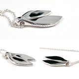 TIFFANY & CO. Necklace Whale Tail Elsa Peretti Sterling Silver Women vintage