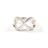 TIFFANY & CO. Ring Double Loving Heart Paloma Picasso Sterling Silver 925 US Size 6