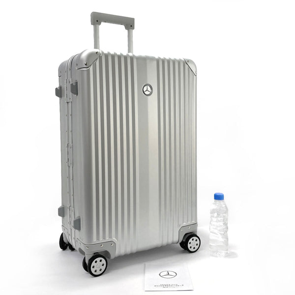 no brand suitcase Mercedes-Benz 4 wheels Aluminum Silver unisex Used