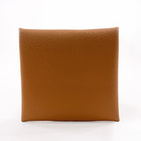 HERMES coin purse Bastia Epsom Brown BCarved seal unisex New