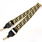 FENDI Shoulder strap Strap you Zucca canvas/leather beige beige unisex Used