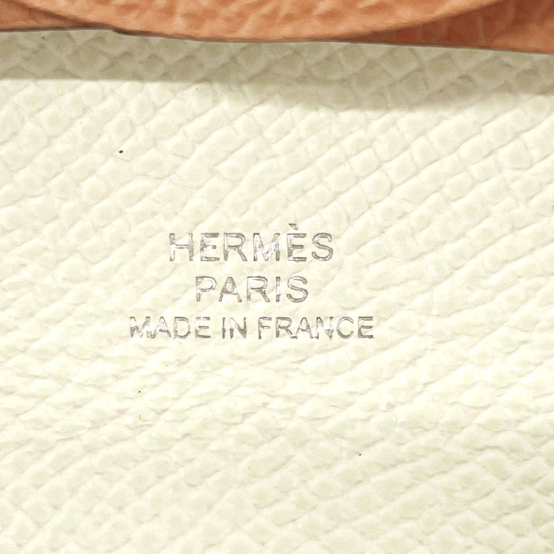 HERMES coin purse Bastia Verso Epsom Brown Brown UCarved seal unisex New