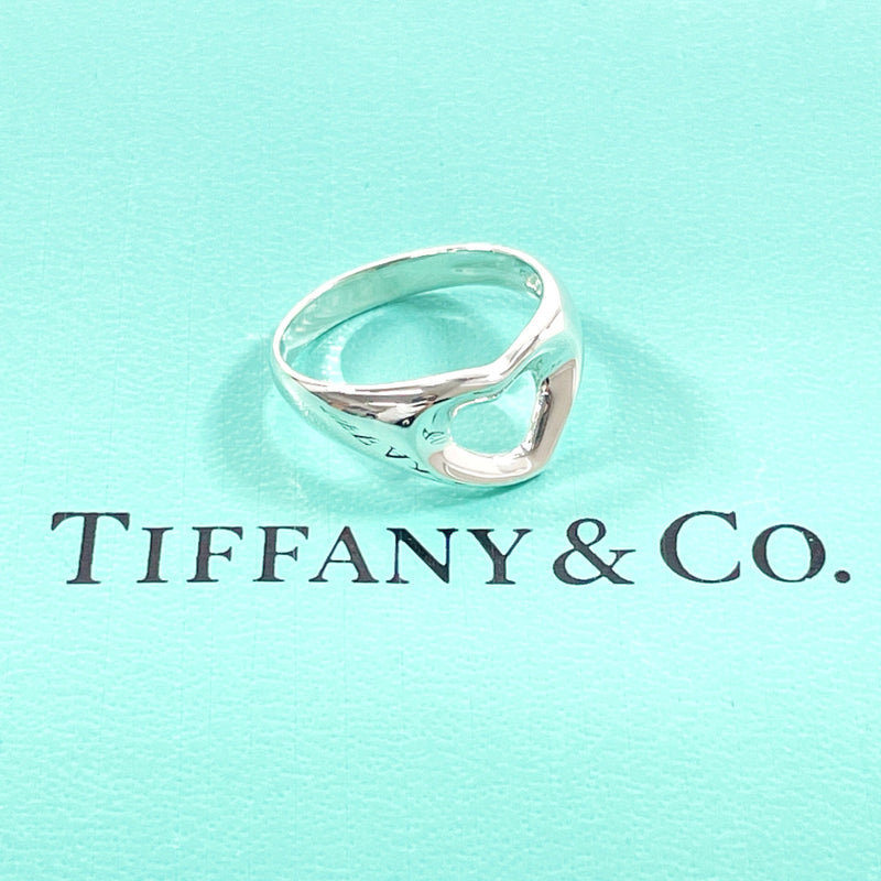 TIFFANY&Co. Ring Open heart Elsa Peretti Sterling Silver #9(JP Size) Silver Women Used