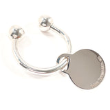 TIFFANY&Co. key ring Round tag keyring Silver925 Silver unisex Second hand