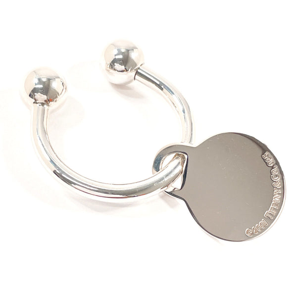 TIFFANY&Co. key ring Round tag keyring Silver925 Silver unisex Second hand