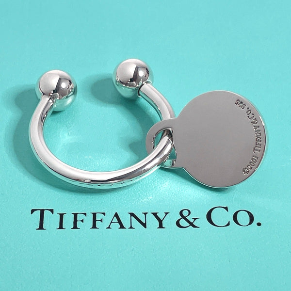 TIFFANY&Co. key ring round tag keyring Silver925 Silver unisex Used