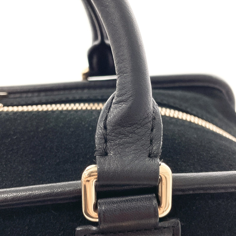 LOEWE Handbag 352.61.A03 Amazona 28 Suede/leather Black Women Used