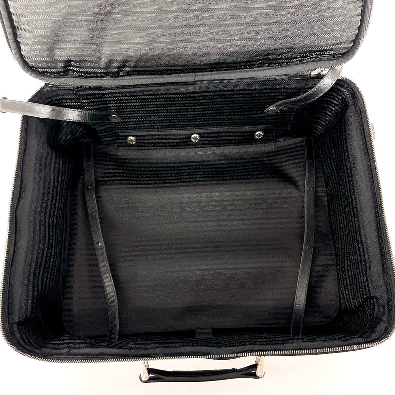 PRADA suitcase VV030M Nylon/Safiano leather Black unisex Used