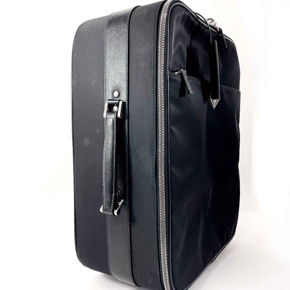 PRADA suitcase VV030M Nylon/Safiano leather Black unisex Used –  JP-BRANDS.com