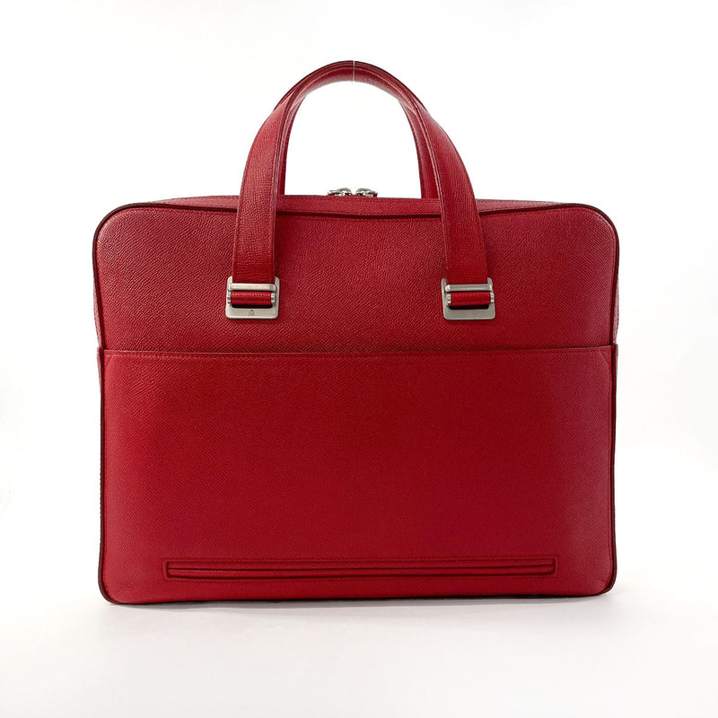 Dunhill Business bag leather Red mens Used