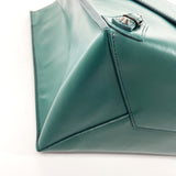 BALENCIAGA Tote Bag 338582 The paper leather green Women Used