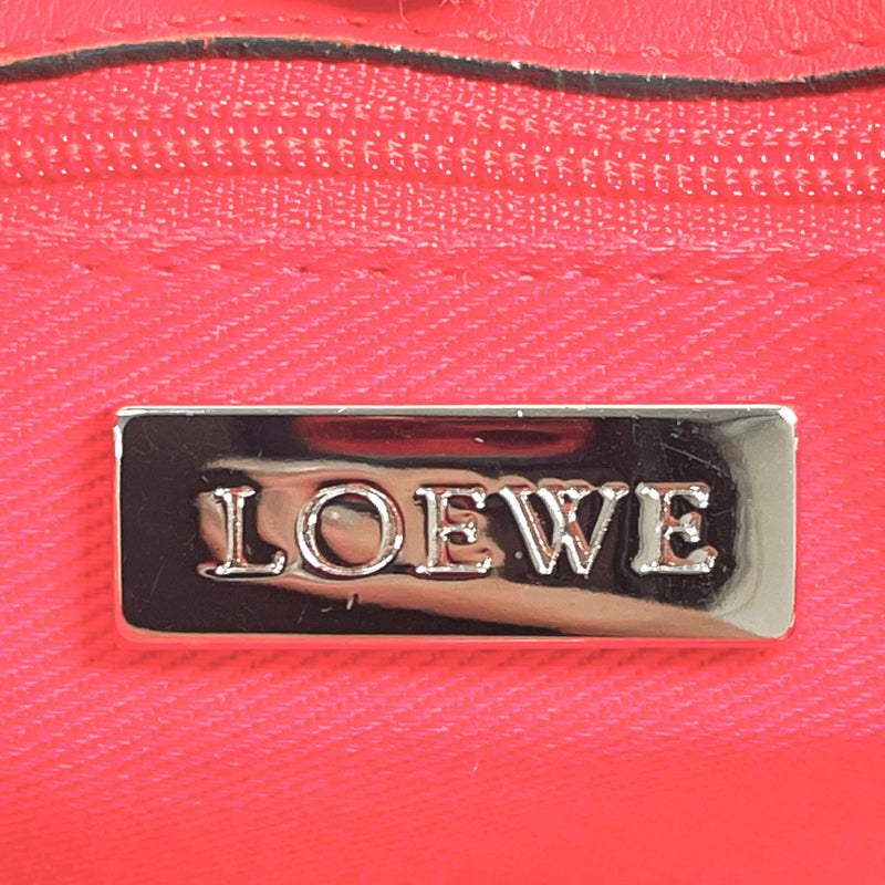 LOEWE Handbag leather/Suede Red Women Used